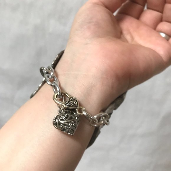 Antique Victorian Floral Silver plated Art Nouveau Cuff Cherub Wide Bracelet - Picture 6 of 9